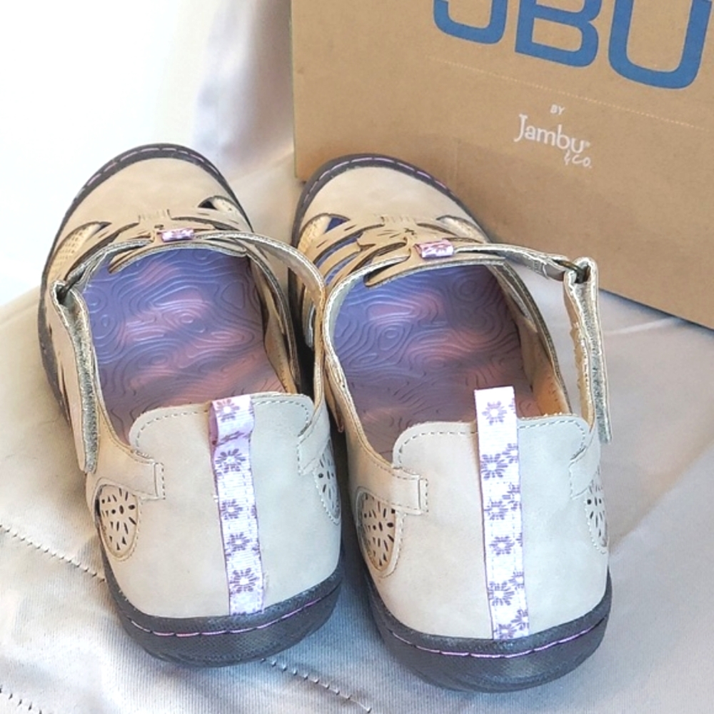 JBU Shoes, Size 12, Taupe "Gemini" Microsuede Leather, Comfort Walking, NEW!! - Picture 4 of 9
